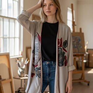 Dorothy Schoelen Floral Cardigan Sz.M
